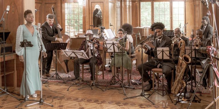 The Cuban Orquesta bei Proben in der Villa Franck